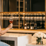 Happy hour at the Wine Bar at Berkley's Market Knox Street in Dallas, Texas