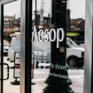Aesop Storefront Window at Knox Street